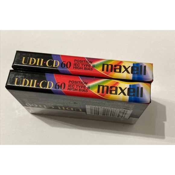 NEW & SEALED 2 MAXELL UD II CD 60 MIN HIGH BIAS CrO2 Audio Cassette Tapes Chrome - Picture 6 of 12
